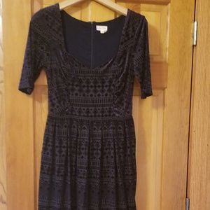 Rare, beautiful blue velvet dress from Anthropolog